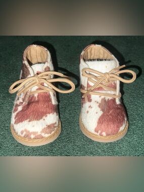 Cow Print Toddler Boots, Size 5C